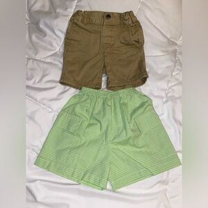 Green and Brown Shorts Set